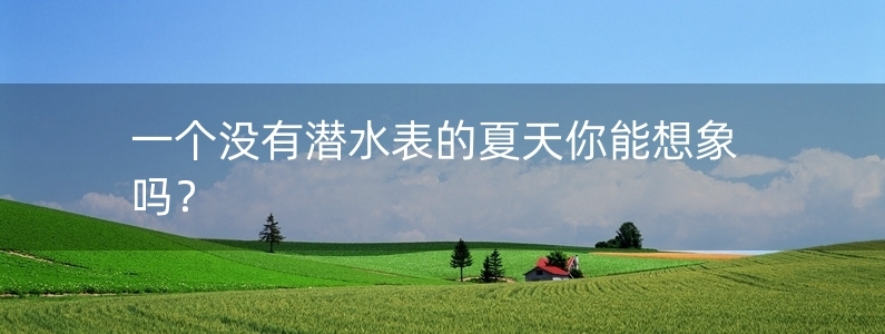 一個(gè)沒(méi)有潛水表的夏天你能想象嗎？