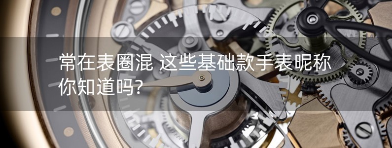 常在表圈混 這些基礎(chǔ)款手表昵稱你知道嗎?