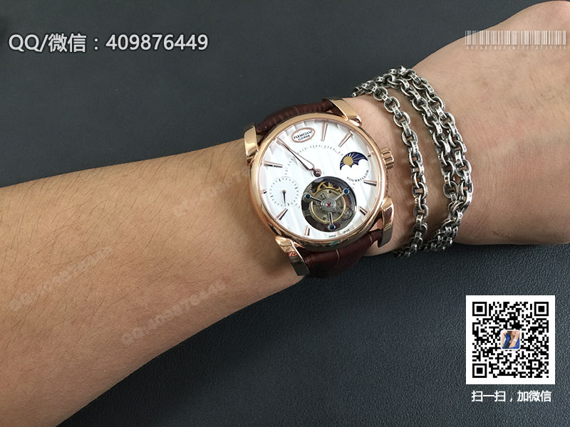 Parmigiani Fleurier Tonda 帕瑪強(qiáng)尼Tourbillon系列玫瑰金白盤星月相陀飛輪手表