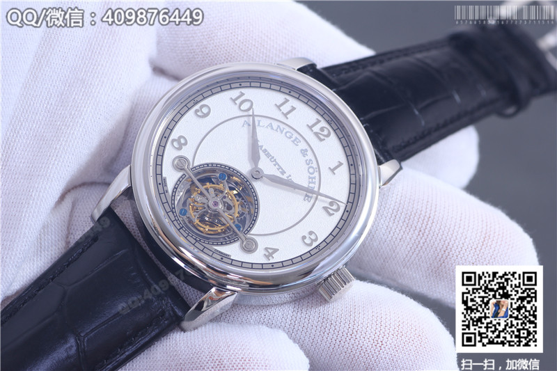 A. Lange & S?hne朗格1815系列陀飛輪腕表 精鋼表殼 白色字面 銀色數(shù)字刻度