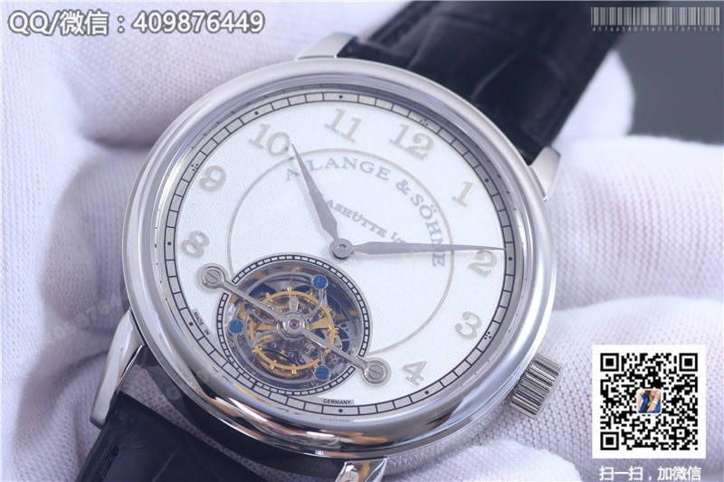 A. Lange & S?hne朗格1815系列陀飛輪腕表 精鋼表殼 白色字面 銀色數(shù)字刻度