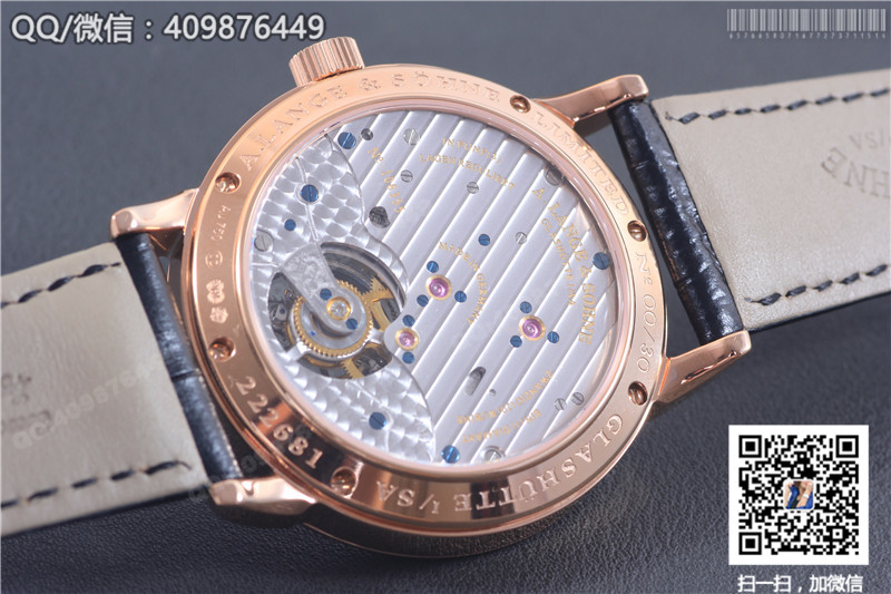 朗格A.Lange&Sohne 1815系列 玫瑰金表殼 銀灰色字面 手動(dòng)陀飛輪