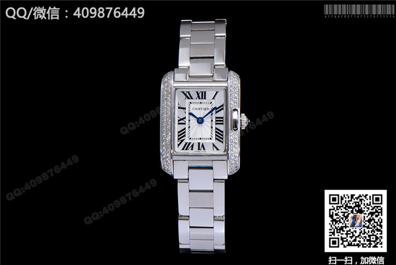 卡地亞Cartier Tank Anglaise系列女士石英腕表 WT100028