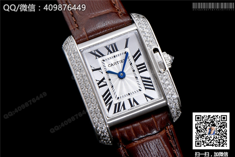 卡地亞Cartier Tank Anglaise系列女士石英腕表 WT100028