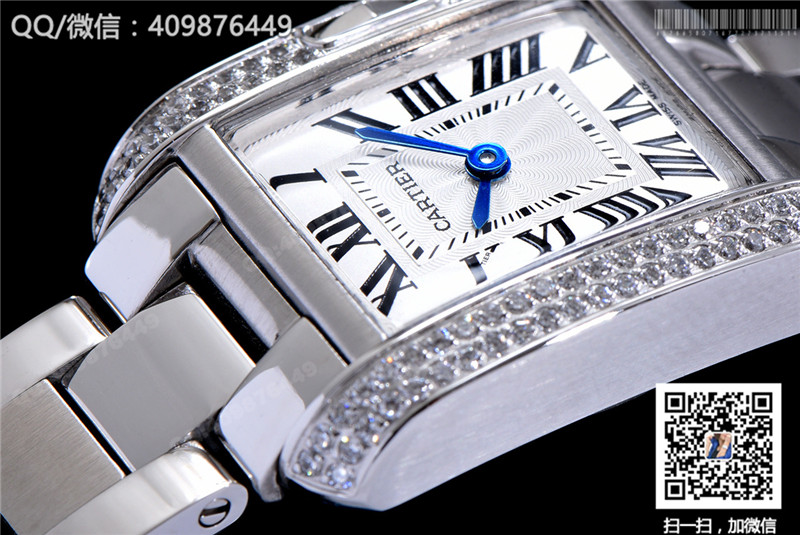 卡地亞Cartier Tank Anglaise系列女士石英腕表 WT100028