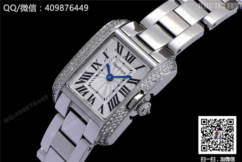 卡地亞Cartier Tank Anglaise系列女士石英腕表 WT100028