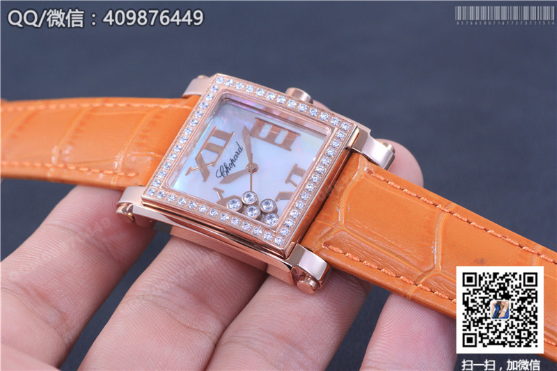 CHOPARD蕭邦HAPPY DIAMONDS系列275349-5003玫瑰金鏡面走鉆腕表