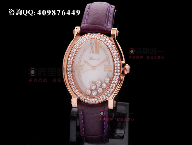 【1:1精品】蕭邦Chopard女士Happy Sport系列 鏡面走鉆 鑲鉆 玫瑰金 女士腕表