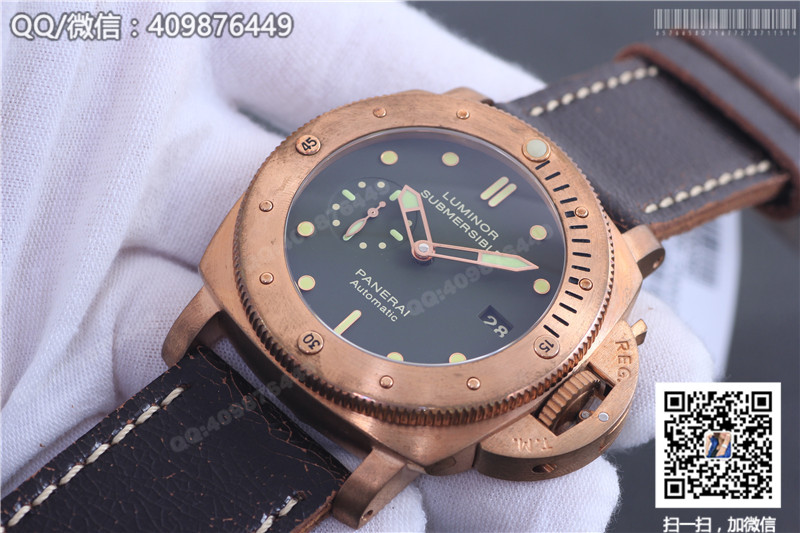 【ZF廠青銅】高仿沛納海Panerai Submersible限量珍藏版 PAM00382男士機(jī)械手表 青銅外殼