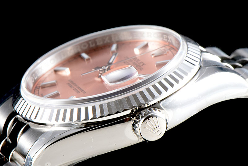 勞力士Rolex日志型系列DateJust 116234-0108機械男表（粉色面）