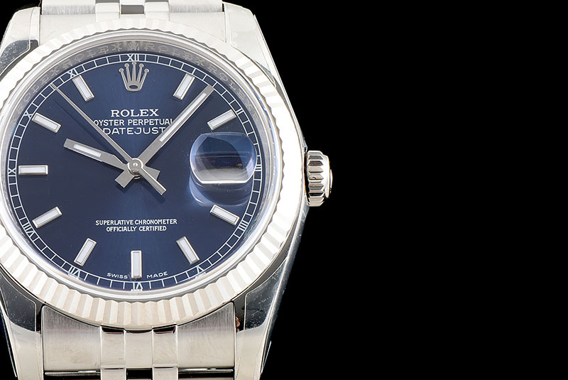 勞力士Rolex日志型系列DateJust 116234-0139機械男表（藍色面）