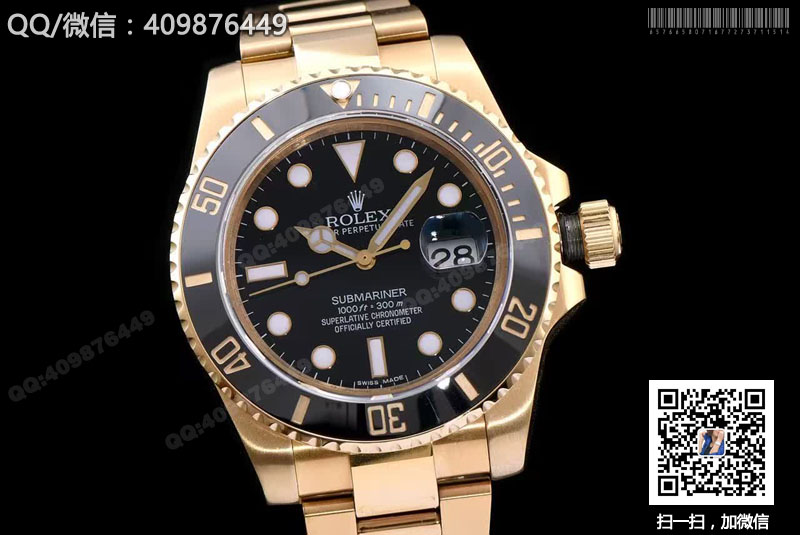 一比一精仿勞力士 Rolex 潛航者 Submariner 116618LN 黑水鬼