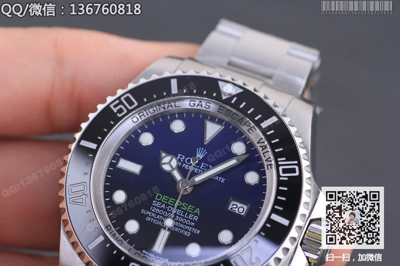 　　【NOOB廠V7版】Rolex勞力士海使型系列116660-98210 藍(lán)盤腕表 漸變藍(lán)鬼王