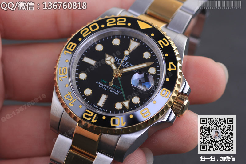 【NOOB完美版】勞力士Rolex Gmt-master格林尼治型II系列雙時區(qū)計時自動機械男表116713