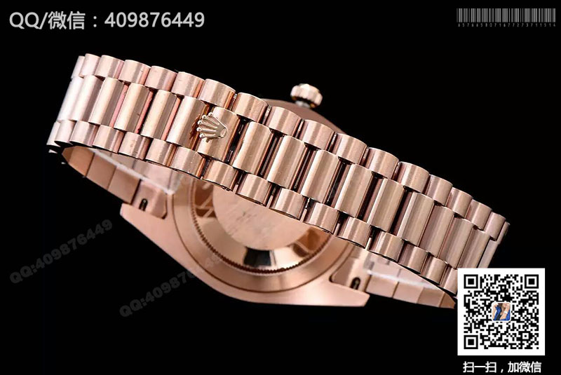 【精品】ROLEX勞力士星期日歷型系列218398-83218 鑲鉆時(shí)標(biāo)香檳色腕表