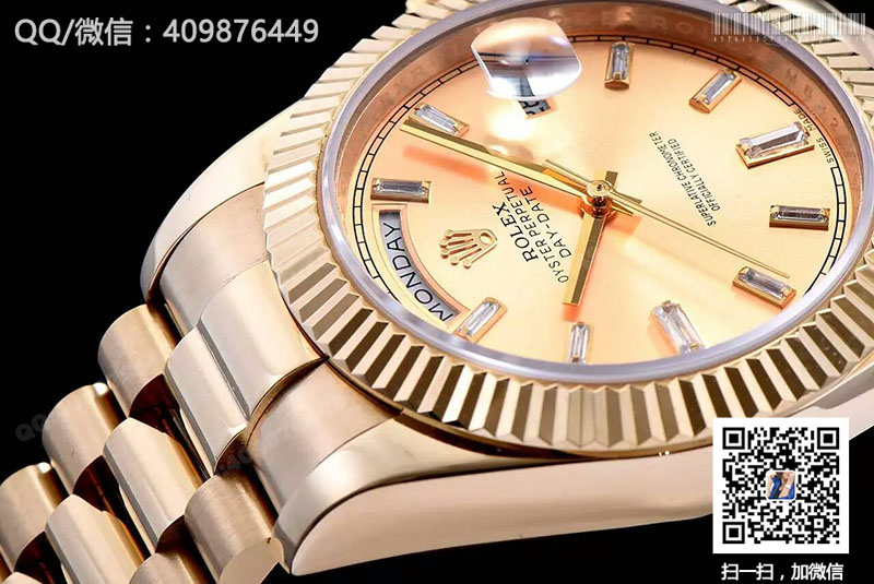 【精品】ROLEX勞力士星期日歷型系列228238 黃金色盤機(jī)械腕表