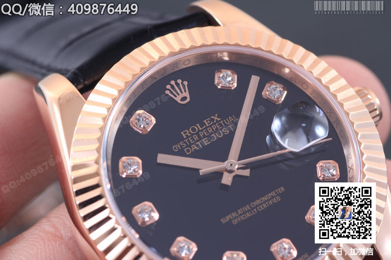 【精品】ROLEX勞力士日志型系列 自動機械男表黑盤鑲鉆