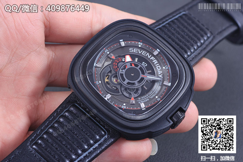 【KW精品】七個星期五SevenFriday方形時尚潮流自動機械男表P3B/01