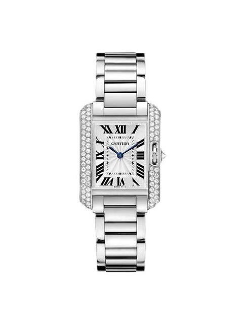 卡地亞Cartier Tank Anglaise系列女士石英腕表 WT100028