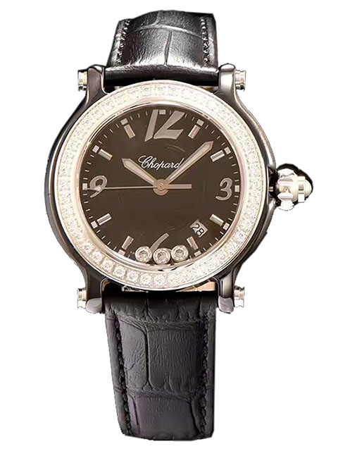 【精品】Chopard蕭邦HAPPY DIAMONDS系列278551-3004鑲鉆石英腕表