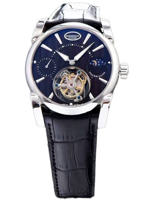 Parmigiani Fleurier Tonda 帕瑪強(qiáng)尼Tourbillon系列藍(lán)/黑盤星月相陀飛輪手表