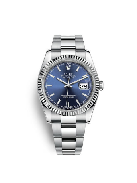 勞力士Rolex日志型系列DateJust 116234-0128機械男表（藍色面）