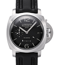 沛納海PANERAI Luminor 1950 8 Days GMT雙時區(qū)計(jì)時自動機(jī)械背透男表PAM00233