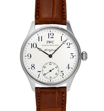 萬國IWC Portugieser IW544203|領航者瓊斯簽名復古背透機械男表 藍字