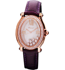 【1:1精品】蕭邦Chopard女士Happy Sport系列 鏡面走鉆 鑲鉆 玫瑰金 女士腕表