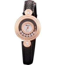 【1:1精品】蕭邦Chopard Happy Diamonds系列 鏡面走鉆 玫瑰金女士石英腕表