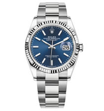 勞力士Rolex日志型系列DateJust 126234-0018機械男表（藍(lán)色面）